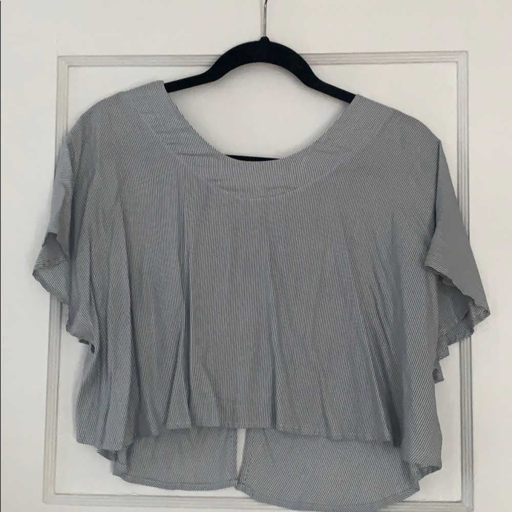 Wildfox cropped Stripped blouse